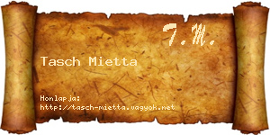 Tasch Mietta névjegykártya